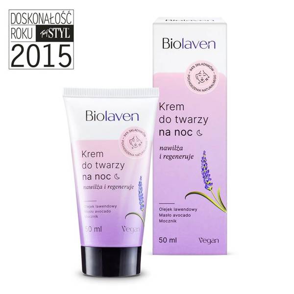 Biolaven, Krem do twarzy na noc, 50 ml