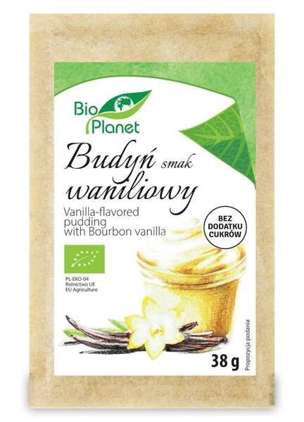 Budyń o smaku waniliowym, BIO, 38 g, Bio Planet