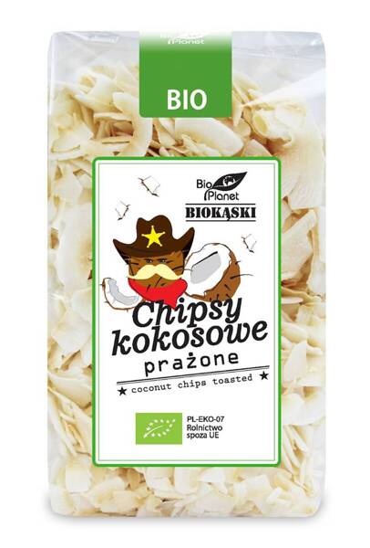 Chipsy kokosowe prażone, BIO, 150 g, Bio Planet