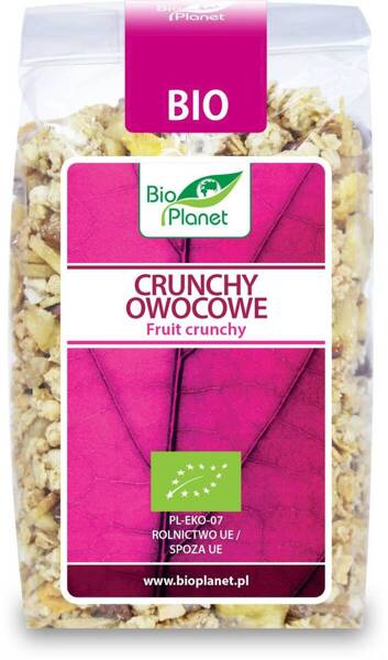 Crunchy owocowe BIO, 250 g, Bio Planet