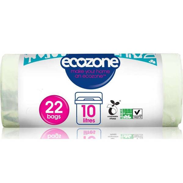 ECOZONE, Kompostowalne i Biodegradowalne Worki na Odpady Organiczne, 22szt 10L