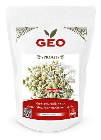 Groszek - nasiona na kiełki GEO, certyfikowane, DUŻE OPAKOWANIE, 350g, Bavicchi (VPI2108)