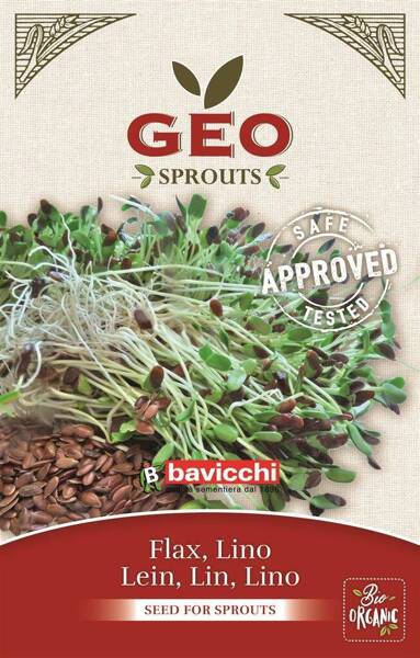 Len - nasiona na kiełki GEO, certyfikowane, 80g, Bavicchi (ZLN0103)