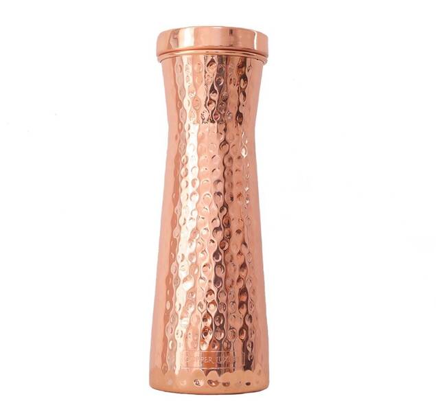 Luksusowa karafka z młotkowanej miedzi, na wodę, Carafe Hammered, 1200 ml, Forrest and Love