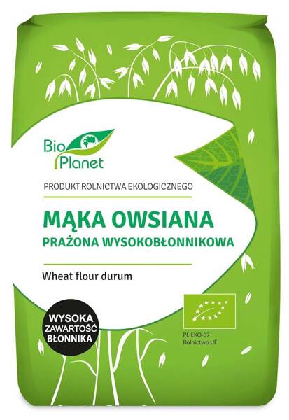 Mąka owsiana prażona wysokobłonnikowa BIO,  800g, Bio Planet