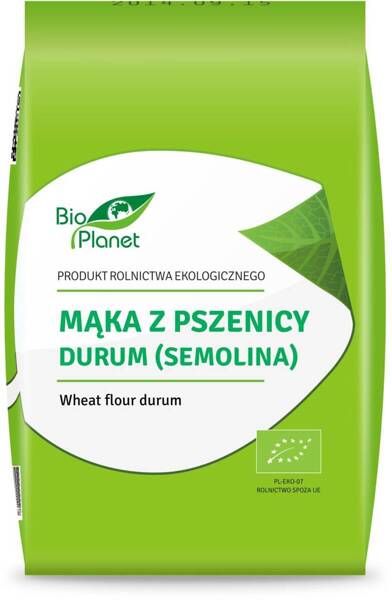 Mąka z pszenicy durum, semolina BIO, 1 kg, Bio Planet