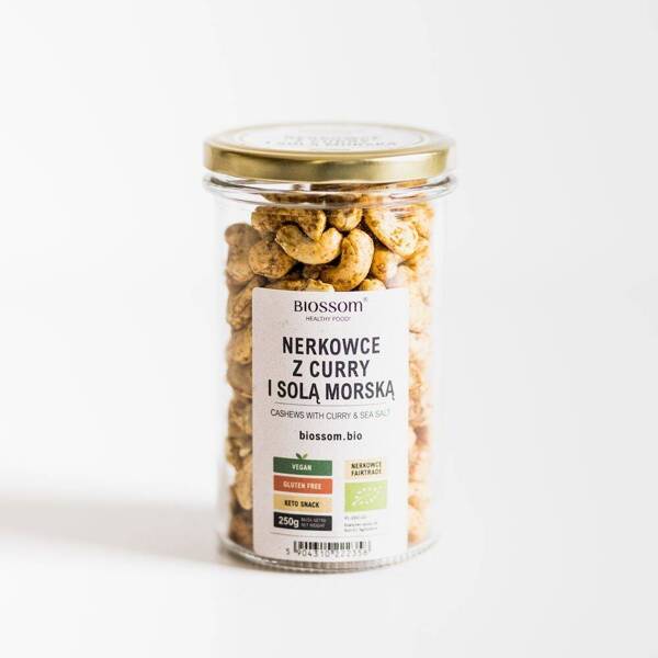 Nerkowce z Curry i Solą Morską, ekologiczne, BIO, Fairtrade, 250g, Biossom