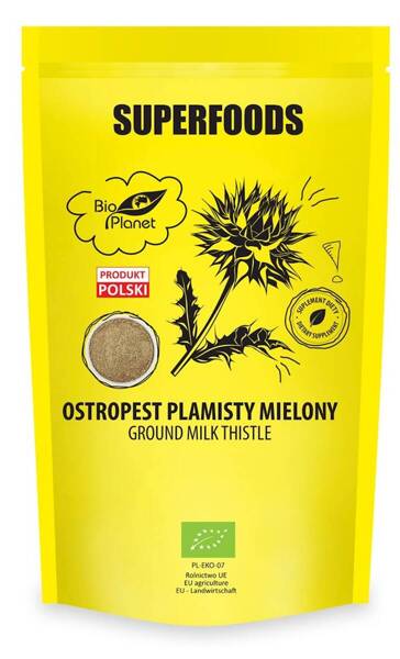 Ostropest plamisty, Mielony, BIO, 200 g, Bio Planet