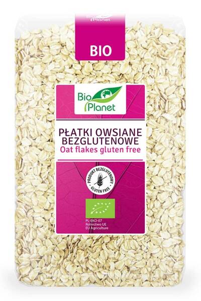 Płatki owsiane bezglutenowe BIO, 1 kg, BIO PLANET