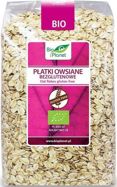 Płatki owsiane bezglutenowe, BIO, 600 g, Bio Planet