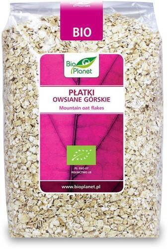 Płatki owsiane górskie, BIO, 600 g, Bio Planet