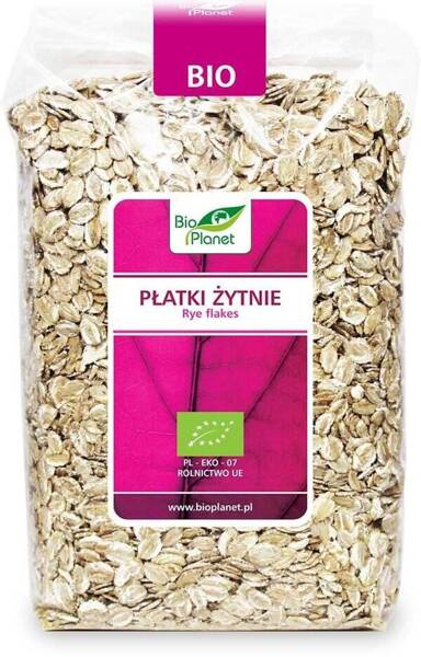 Płatki żytnie BIO, 600 g, Bio Planet