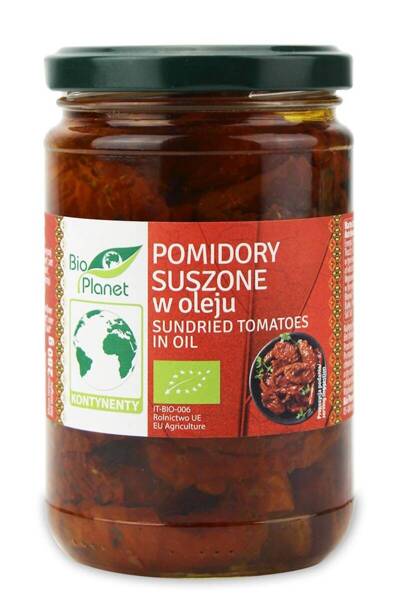 Pomidory suszone w oleju, Bio, 280g, Bio Planet