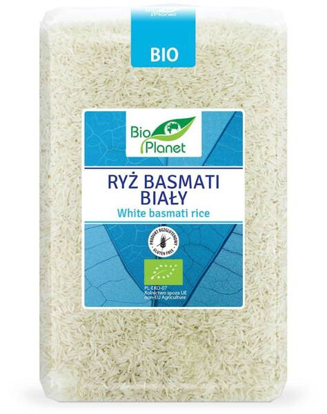 Ryż basmati biały, bezglutenowy, bio, 2 kg, Bio Planet