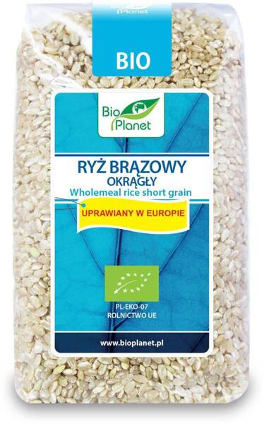 Ryż brązowy okrągły, BIO, 500 g, Bio Planet