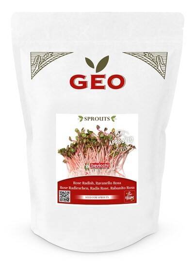 Rzodkiewka różowa - nasiona na kiełki GEO, certyfikowane, DUŻE OPAKOWANIE, 500g, Bavicchi (VRV1409)