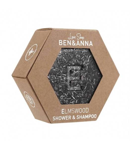 Szampon i żel pod prysznic w kostce, ELM WOOD, 60 g, BEN&ANNA